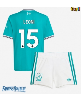 Liverpool Giovanni Leoni #15 Echipament de Fotbal Replică 2025-26 Copii Treilea (+ Șorturi)